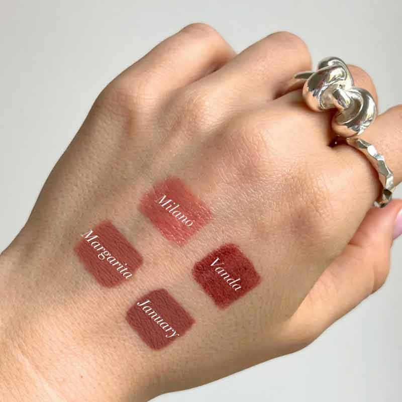SWEED X Elisa Maino Le Lipstick and Lip Liner swatches