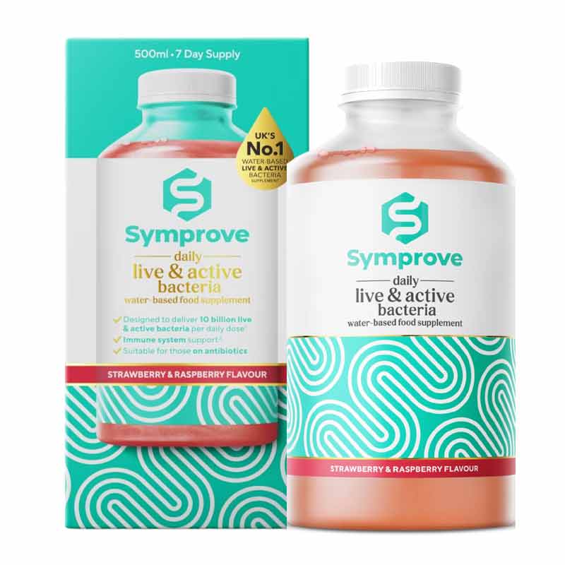Symprove Daily Live & Active Bacteria Strawberry & Raspberry Flavour 1 week supply