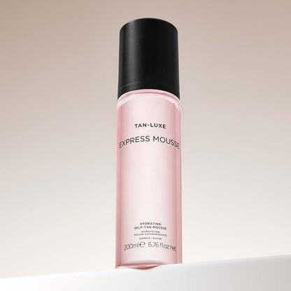 Tan-Luxe Express Mousse | self tan | self tanning routine | medium tan | dark tan | self tanner | hydrating tan | sun & tan