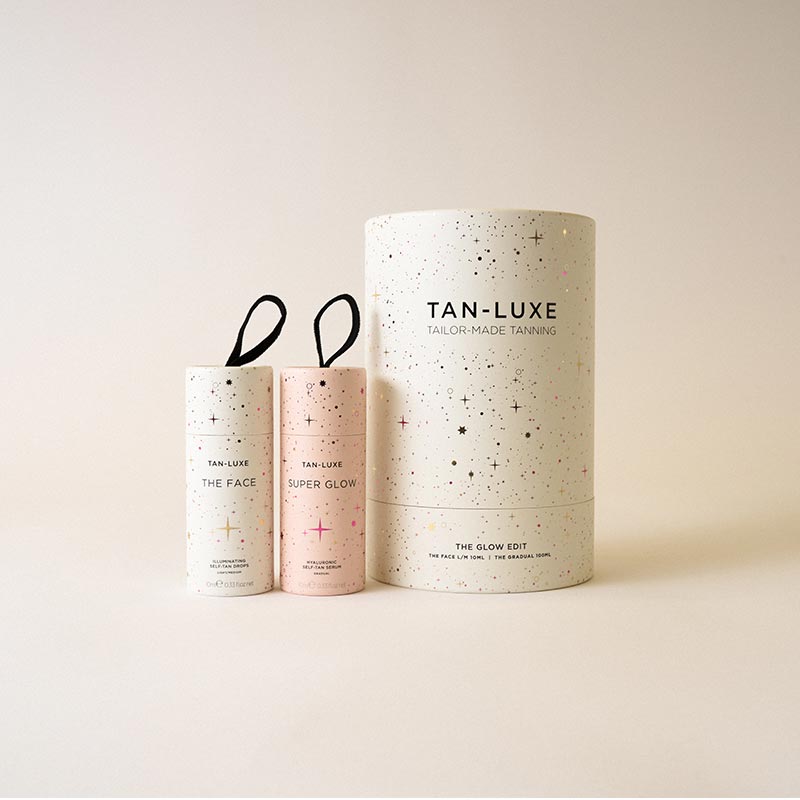 tan luxe super glow tree gift set