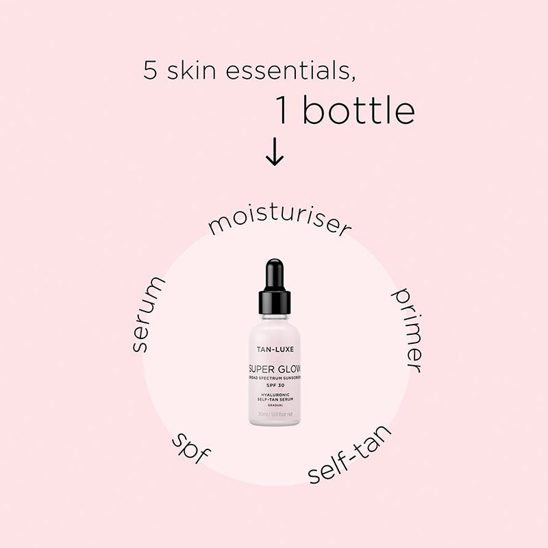 TAN-LUXE Super Glow SPF 30  | moisturising self tanning serum