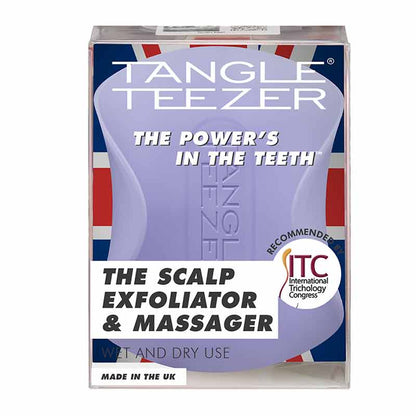 Tangle Teezer Scalp Exfoliator & Massager | anti dandruff detangling hair brush | purple
