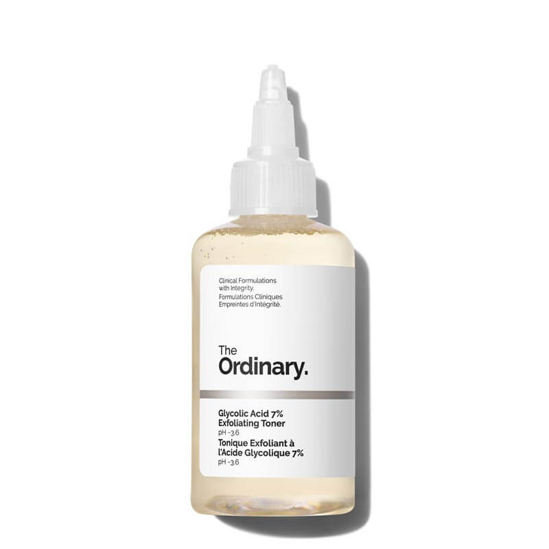 The Ordinary Glycolic Acid 7% Exfoliating Toner | effective | AHA exfoliant | dead skin cells | brighter | fresher skin | minimise irritation | all skin types | dull skin Glycolic acid exfoliator | chemical exfoliant