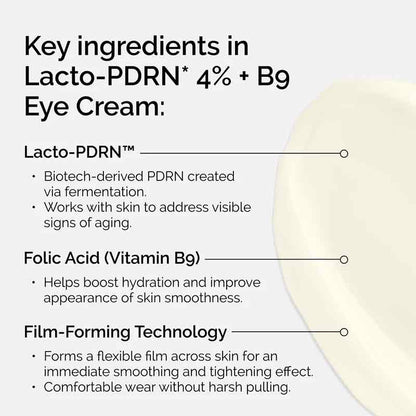 The Ordinary Lacto-PDRN 4% + B9 Lifting & Tightening Eye Cream Key Ingredients