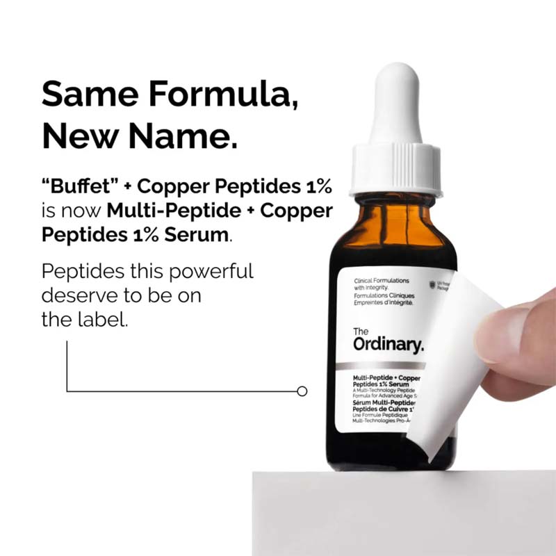 The Ordinary Multi-Peptide + Copper Peptides 1% Serum (Formerly “Buffet” + Copper Peptides 1% Serum) powerful | solution | water based | skin care | skin | health | ageing | peptides