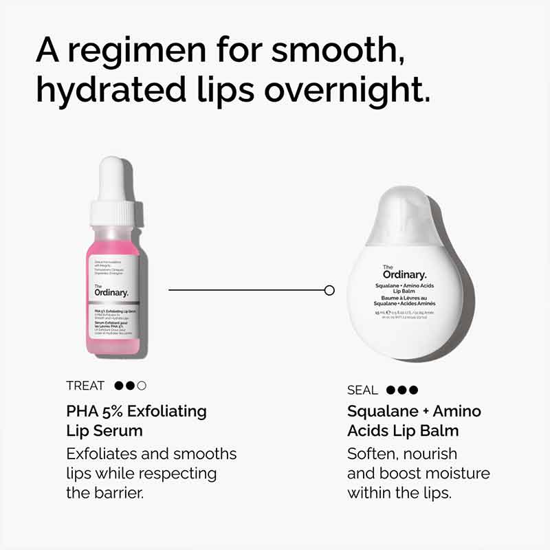 The Ordinary PHA 5% Exfoliating Lip Serum Lip Routine