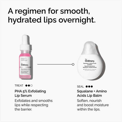 The Ordinary PHA 5% Exfoliating Lip Serum Lip Routine