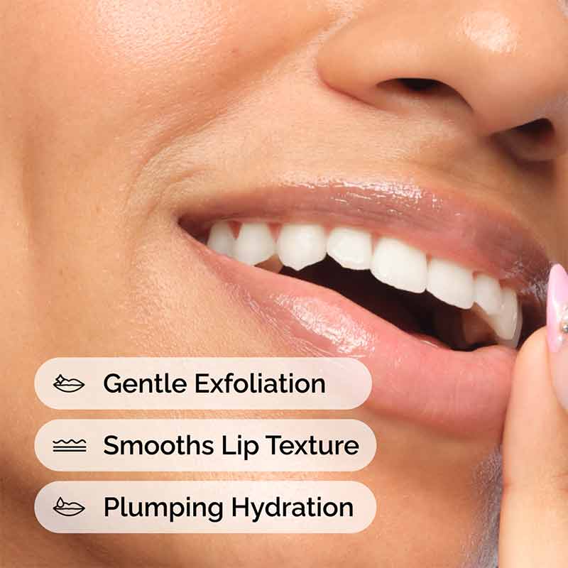 The Ordinary PHA 5% Exfoliating Lip Serum Key Benefits Infographic