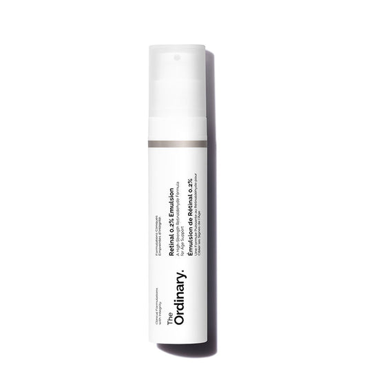 The Ordinary Retinal 0.2% Emulsion | High-strength retinoid | Firms, smooths, rejuvenates | Targets dark spots | Refines skin texture | Boosts luminosity | Suitable for all skin types | Youthful, radiant transformation