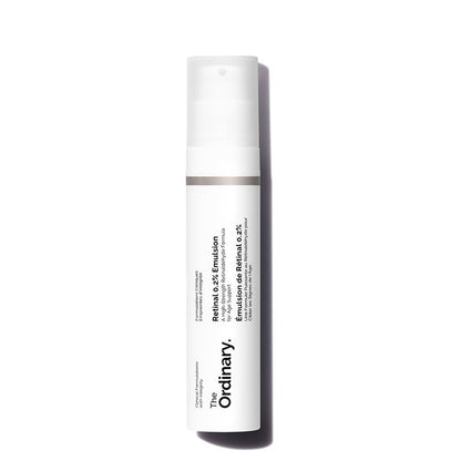 The Ordinary Retinal 0.2% Emulsion | High-strength retinoid | Firms, smooths, rejuvenates | Targets dark spots | Refines skin texture | Boosts luminosity | Suitable for all skin types | Youthful, radiant transformation