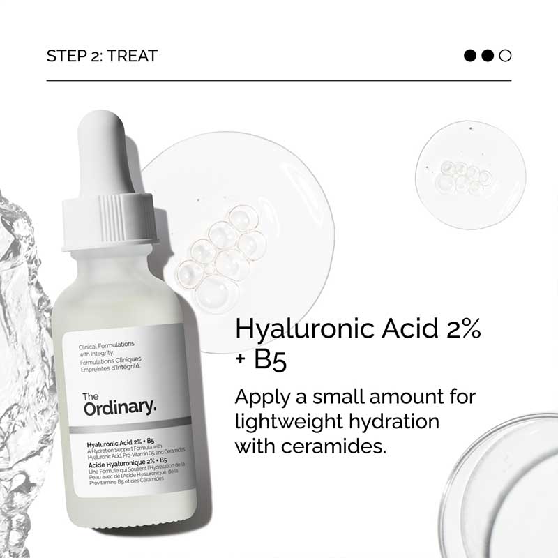 The Ordinary The Daily Set | Squalane Cleanser | Natural Moisturizing Factors | Hyaluronic Acid Serum 2% + B5 | Daily Skincare Essentials | Suitable for All Skin Types | Vegan Friendly