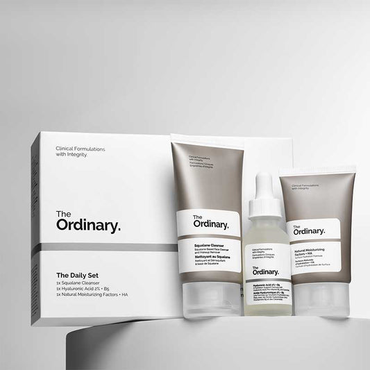 The Ordinary The Daily Set | Squalane Cleanser | Natural Moisturizing Factors | Hyaluronic Acid Serum 2% + B5 | Daily Skincare Essentials | Suitable for All Skin Types | Vegan Friendly