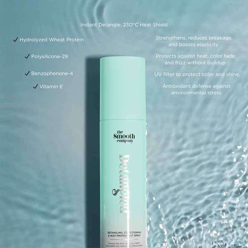 The Smooth Company Detangled Spray - Detangling, Conditioning & Heat Protectant Spray