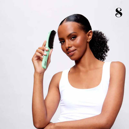 The Smooth Company Mane Master Curved Smoothing Hair Brush | Premium styling brush | Ultimate slick-back