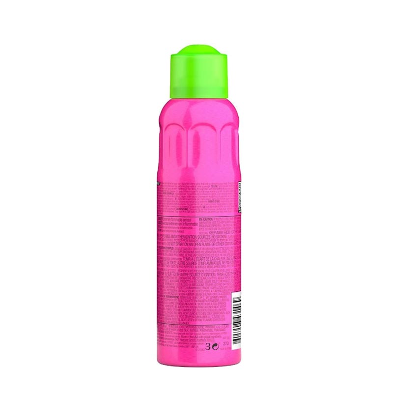 TIGI Bed Head Headrush Superfine Shine Spray Back Of Bottle With Ingredients