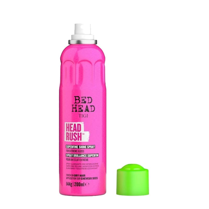TIGI Bed Head Headrush Superfine Shine Spray For Extreme Hair Gloss Bottle