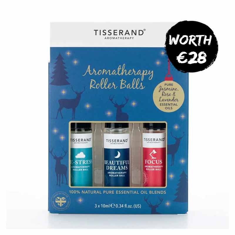 Tisserand Blue Reindeer Roller Ball Trio Set - Tisserand Christmas Gifts 