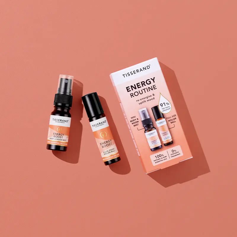 Tisserand, Tisserand Energy Routine Duo Kit, Room Mist & Roller Ball