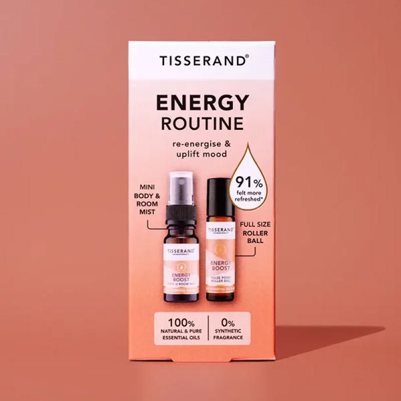 Tisserand, Tisserand Energy Routine Duo Kit, Room Mist & Roller Ball