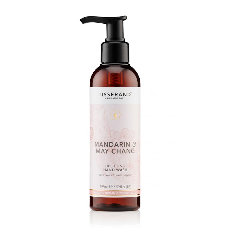 Tisserand Mandarin and May Chang Hand Wash | uplifting | lime and black pepper | liquid soap