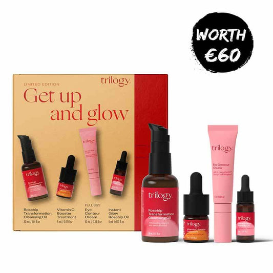 Trilogy Get Up And Glow Gift Set, skincare gift set, skincare routine