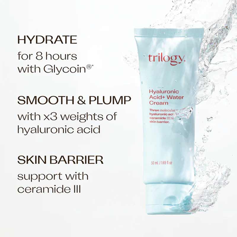 Trilogy Hyaluronic Acid+ Water Cream, skin barrier cream, hyaluronic acid skincare