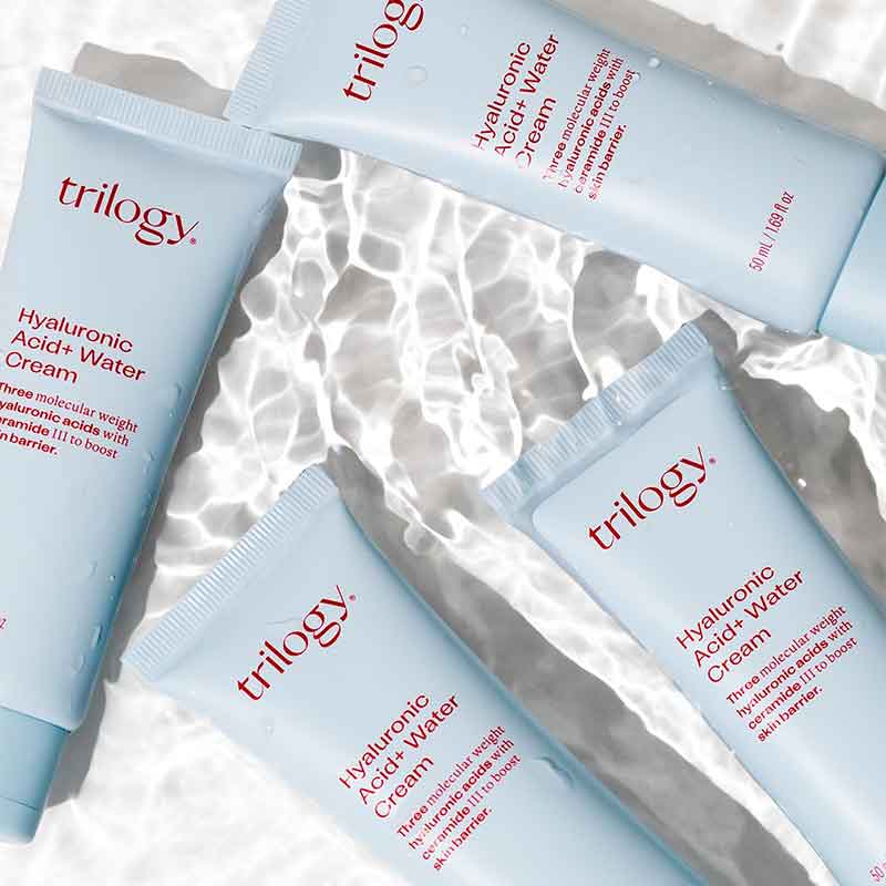 Trilogy Hyaluronic Acid+ Water Cream, Hyaluronic acid face moisturiser, hydrating light moisturiser