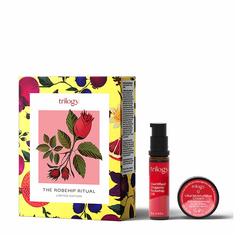 Trilogy The Rosehip Ritual Skincare Gift Set, Rosehip Oil and Vital Moisturising Cream