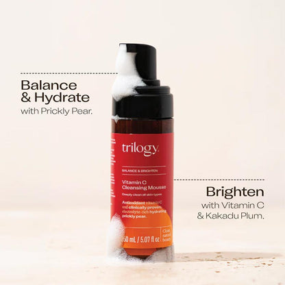 Trilogy Vitamin C Cleansing Mousse, hydrating and brightening cleanser