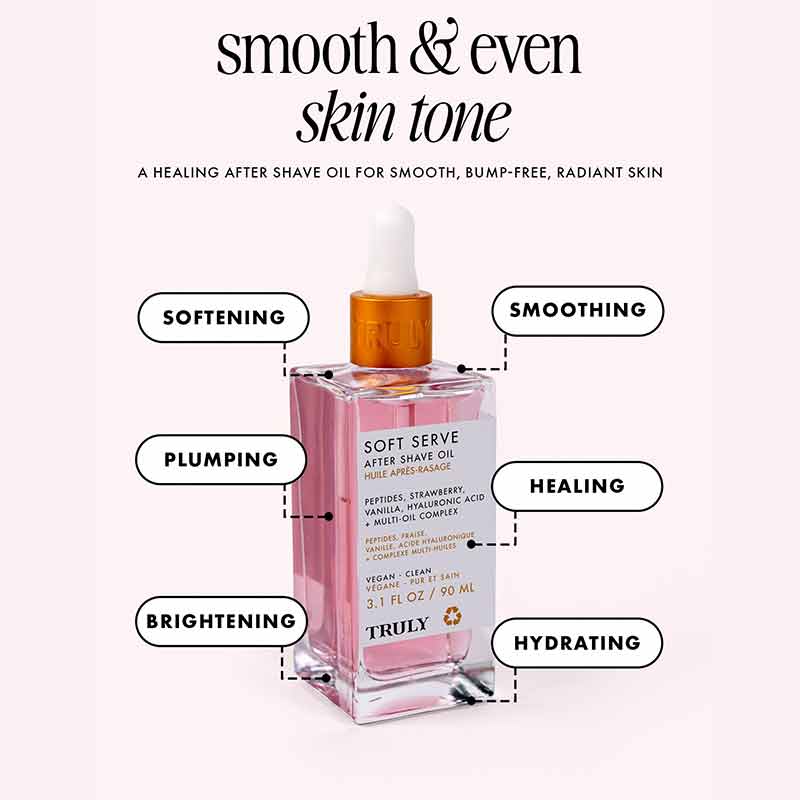 Truly Beauty Soft Serve After Shave Oil For Smooth And Even Skin Tone