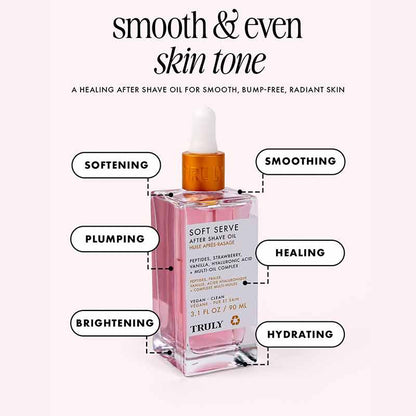 Truly Beauty Soft Serve After Shave Oil For Smooth And Even Skin Tone