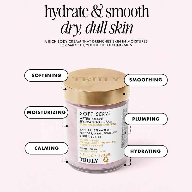 Truly Beauty Soft Serve Aftershave Plump Cream Hydrating Benefits