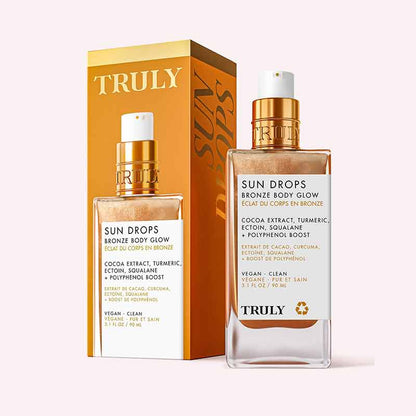 Truly Beauty Sun Drops Bronze Body Glow Oil With Box