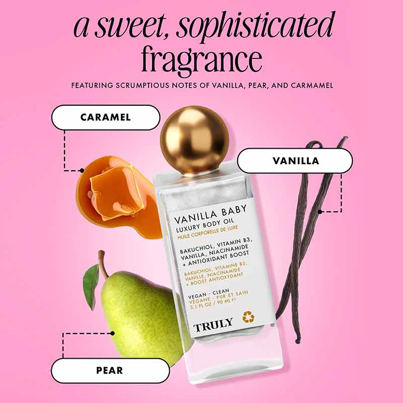 Truly Beauty Vanilla Baby Luxury Body Oil Scent