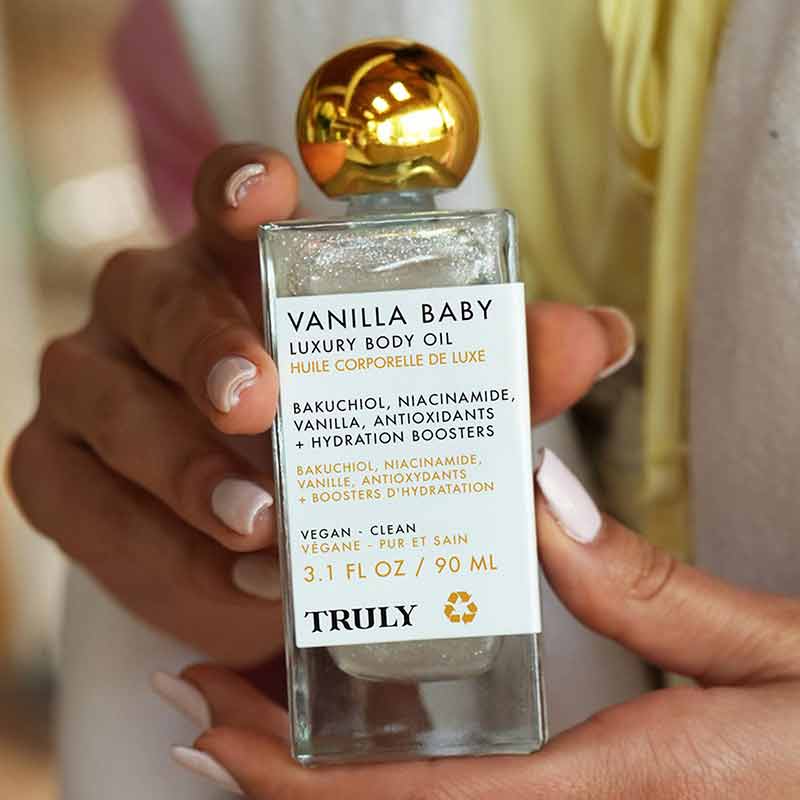 Truly Beauty Vanilla Baby Luxury Body Oil Lifestyle Image
