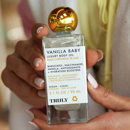 Truly Beauty Vanilla Baby Luxury Body Oil Lifestyle Image