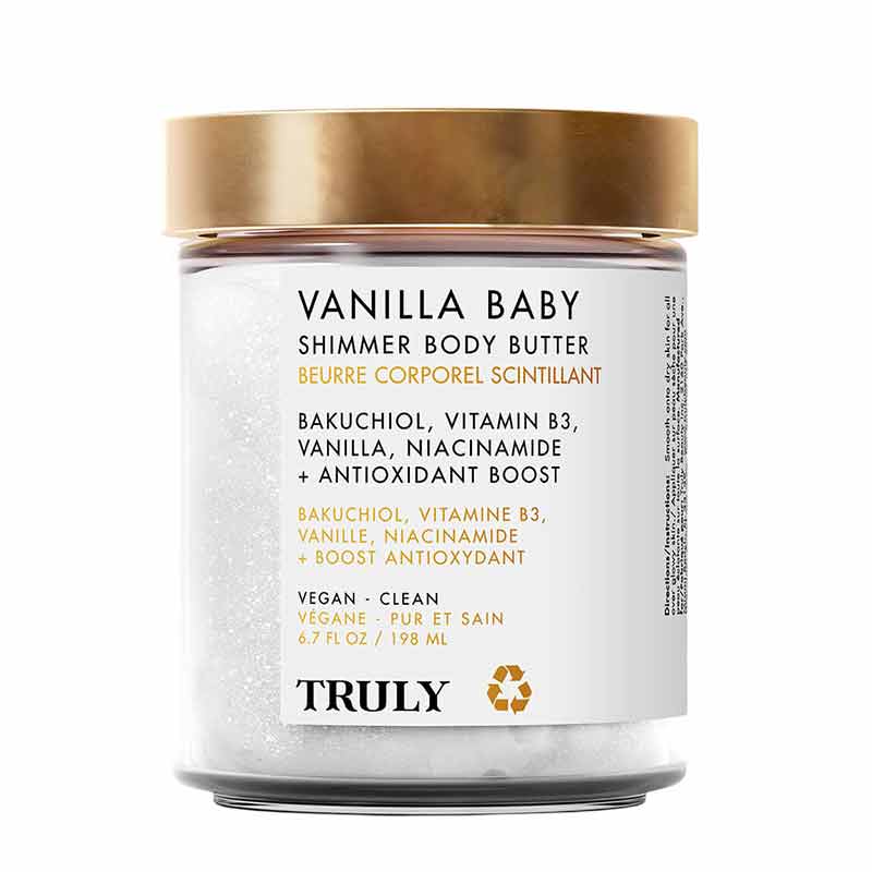 Truly Beauty Vanilla Baby Shimmer Body Butter Tub