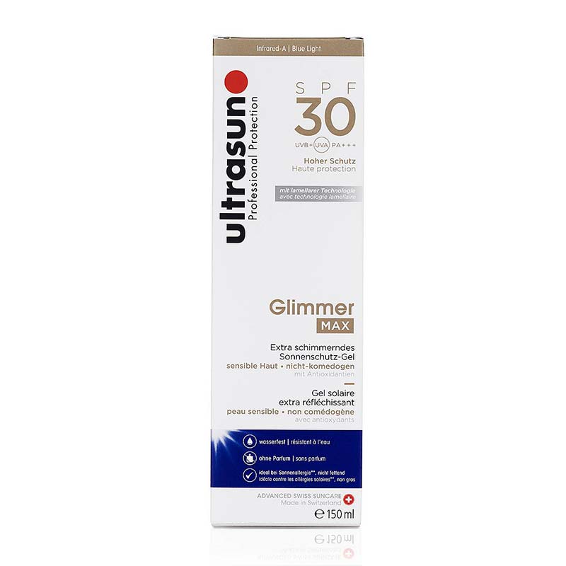 Ultrasun Glimmer SPF 30 | ultrasun | gimmer max | sun protection | UV rays | sun cream | shimmer | shimmer sun cream 