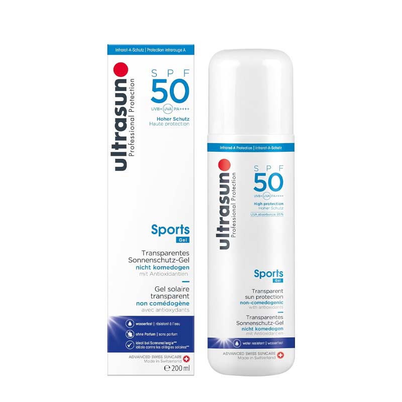 Ultrasun Sports Gel SPF50 with Outer Box