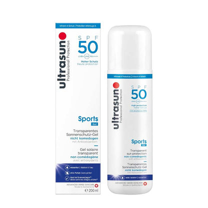 Ultrasun Sports Gel SPF50 with Outer Box
