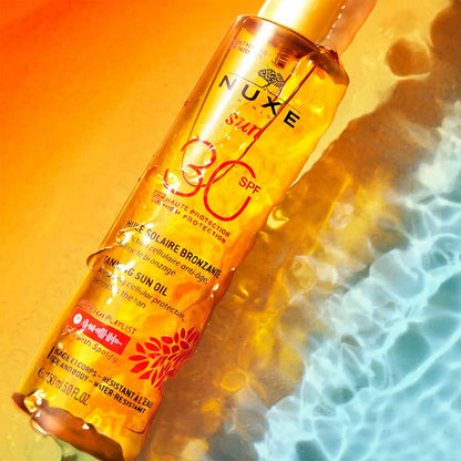 NUXE SUN Tanning Oil for Face & Body SPF 30 | spf 30 | sun oil | sun lotion | sun cream | tanning sun oil 