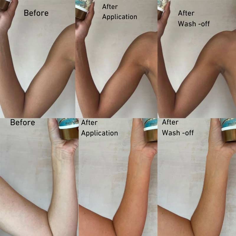 Vita Liberata | Fabulous Tinted Tanning Lotion | medium tan | dark tan | before & after