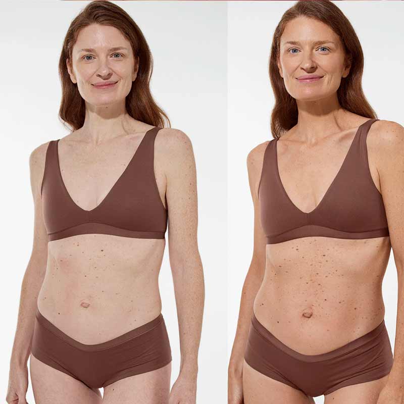 Vita Liberata Gradual Tanning Lotion Untinted Before & after, gradual tan results
