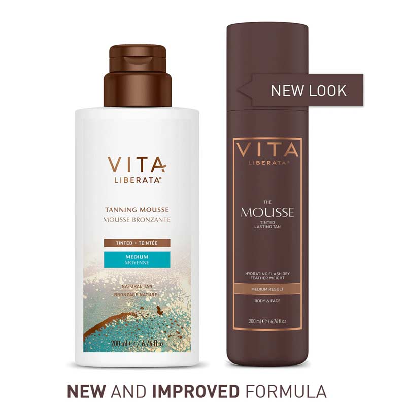 Vita Liberata Tinted Tanning Mousse Medium New Packaging, self tanning mousse