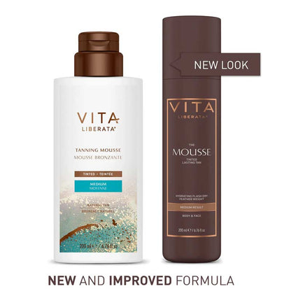 Vita Liberata Tinted Tanning Mousse Medium New Packaging, self tanning mousse