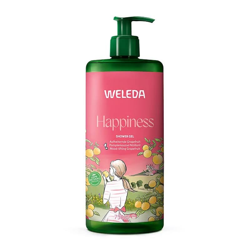 Weleda Happiness Grapefruit Shower Gel White Background