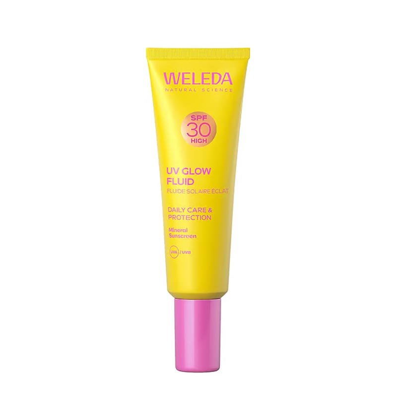 Weleda UV Glow Fluid SPF30 Product Image with White Background