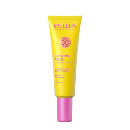 Weleda UV Glow Fluid SPF30 Product Image with White Background