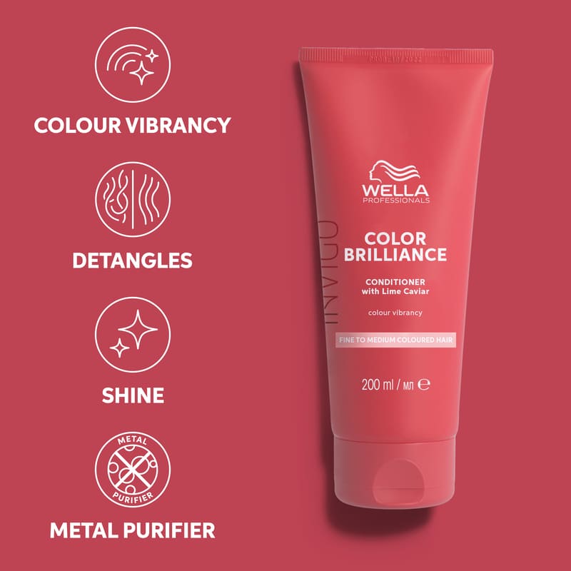 Wella Professionals | Invigo Colour Brilliance Conditioner | Fine to Medium Coloured Hair | detangling conditioner | shine | metal purifying haircare | Fine to medium hair