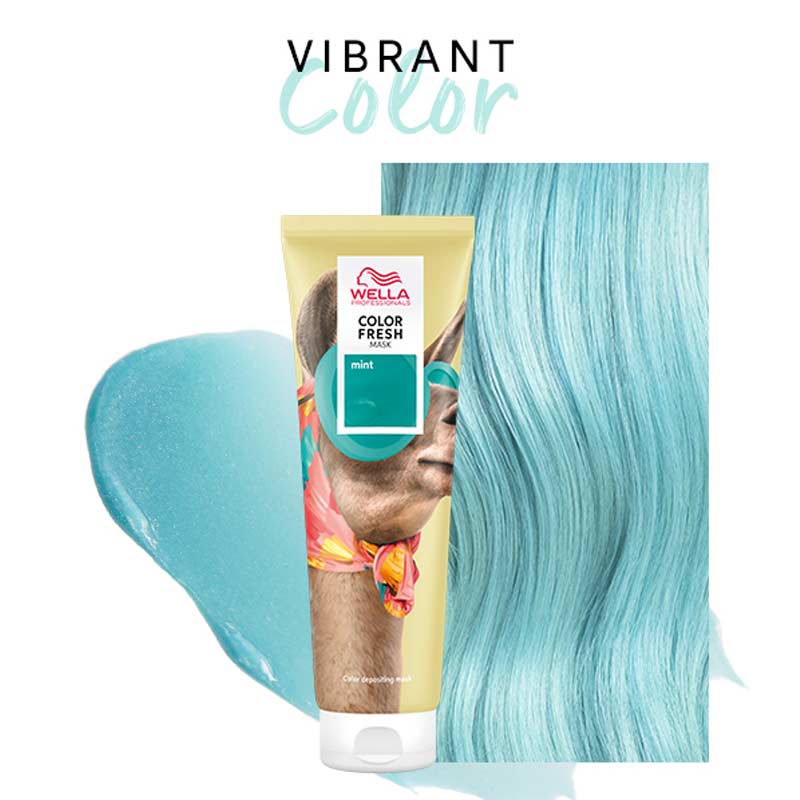 Wella Professionals | Colour Fresh Mask | temporary hair colour | no damage hair colour | colour depositing conditioner | coloured hair mask | weekly colour refresh | colour top-up | at home hair colour | mint hair